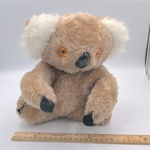 Vintage 80's Interpur Koala Bear Hugger Plushy Plush Stuffed Animal Velcro hug